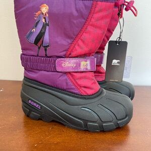 Sorel Disney Frozen Flurry Anna Youth lined Boots Girls Size 3 YOUTH BRAND NEW!